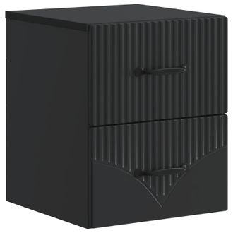vidaXL Mesita De Noche De Pared Con Caj&oacute;n Negro 34,5 X 33 X 40 Cm Vidaxl