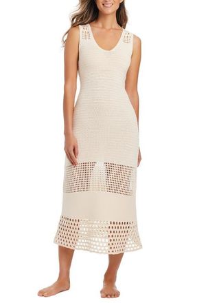Bleu Rod Beattie Cover-Up Crochet Midi Dress in Natural at Nordstrom, Size Medium