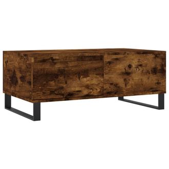 vidaXL Vidaxl - Mesa De Centro Madera Contrachapada Roble Ahumado 90x50x36,5 Cm