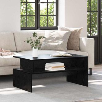 vidaXL Tavolino da salotto Rovere nero 90 x 55 x 42.5 cm - Vidaxl