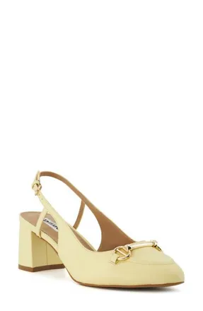 Dune London Cassie Slinback Pump in Lemon at Nordstrom, Size 36