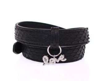 Nialaya Snakeskin CZ LOVE 925 Mens Bracelet