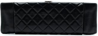 Chanel Pre-owned Clutches, female, Black, Size: ONE SIZE Pre-owned Vintage Leather Clutch