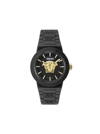 Versace V-Pop 43mm - men - Silicone/stainless steel - One Size - Black