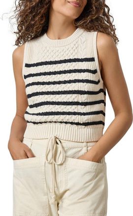 Lilla P Cropped Cable Tank Sweater