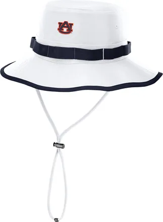 Nike Auburn Sideline Apex Boonie Nike Mens Dri-FIT College Bucket Hat in White | NC1B081KAUN-Q2W