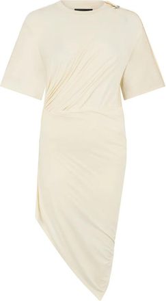 MUGLER Asymmetric Dress - Dames - Feestkleedjes - Wit - S - Katoen - Kleedjes