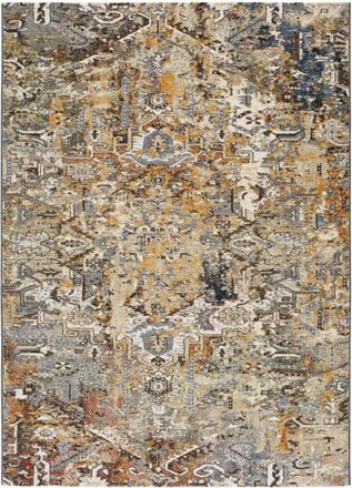 Atticgo Alfombra abstracta caldera/beige/gris 140x200 cm