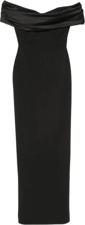 Solace London Os 48023 Gown - Dames - Avondkleed - Zwart - 2XS - Polyester - Kleedjes