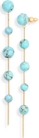 Cult Gaia Atum Linear Drop Earrings in Ibiza Turquoise at Nordstrom