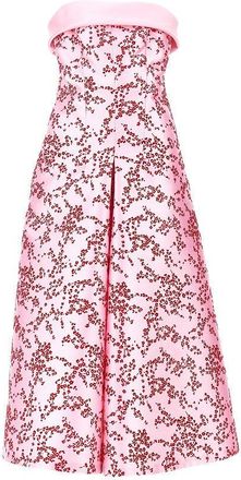 Alberta Ferretti Floral mikado midi dress Woman 40
