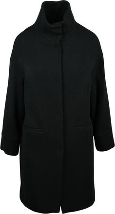 Olivier Horigamy Black Virgin Wool-Blend Coat