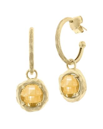I.Reiss Company 14K 6.70 Ct. Tw. Diamond & Citrine Charm Earrings