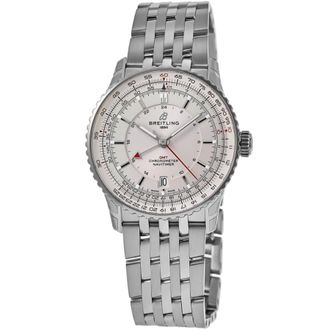 Breitling Navitimer Automatic 41 GMT Beige Dial Stainless Steel Mens Watch A32310211G1A1