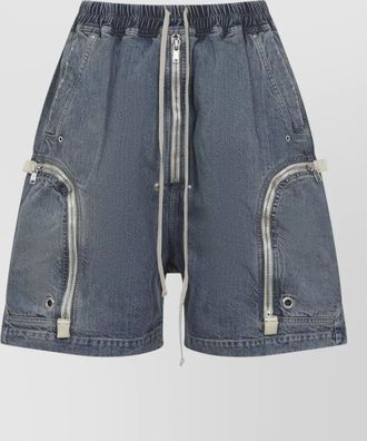 Rick Owens bauhaus pods denim relaxed fit shorts