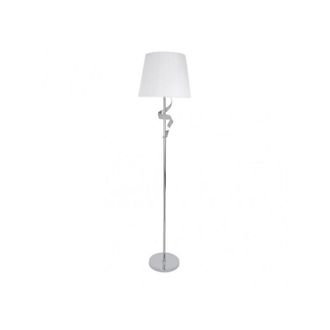 Fabrilamp Pie Salon Serie Baeza En Cromo Pantalla Blanca