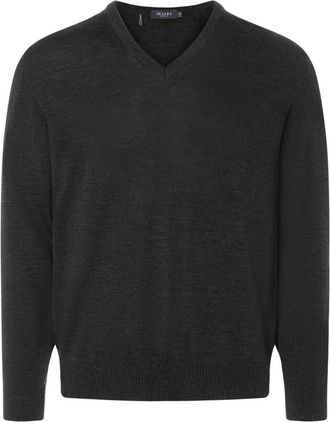 Maerz Truien & Vesten, Heren, Grijs, 4Xl, Wol, Merino V-hals Trui