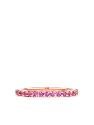 Kwiat Anello in oro rosa 18kt e zaffiri