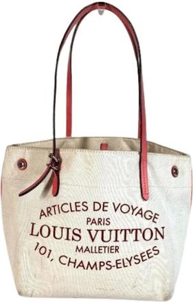 Louis Vuitton Pre-owned Tote Bags, female, White, Size: ONE SIZE Pre-owned Vintage Canvas Tote Bag
