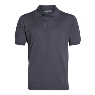 KANGRA Polo Shirts, male, Gray, Size: 2XL Silk and cotton polo