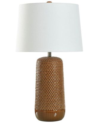 StyleCraft Stylecraft Galey Woven Wicker Textured Design Table Lamp