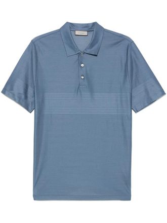 Canali Katoenen poloshirt - Blauw