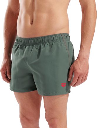 Arena Badeshorts ARENA FUNDAMENTALS X-SHORT R, Herren, Gr. XXL, N-Gr, sage, rot, Obermaterial: 100% Polyester, Badehosen Badeshorts