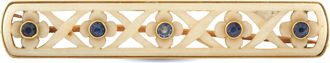 Luxury Bazaar 18K Yellow Gold Sapphire and Carved Stone Bar Brooch MF11-070626