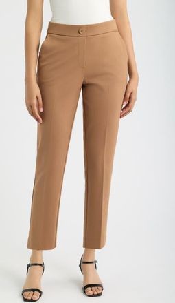 Anne Klein Pull-On Straight Leg Pants in Vicuna at Nordstrom, Size X-Small