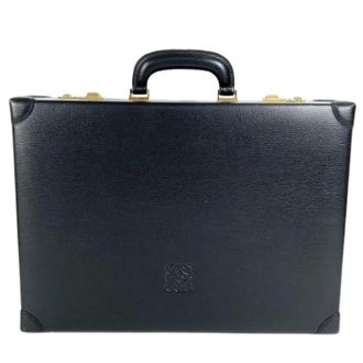 Loewe Pre-owned Handbags, unisex, Black, Size: ONE SIZE Pre-owned Attach&eacute; Case Handbag