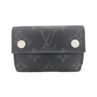 Louis Vuitton Black Coated Canvas Card Wallet (Pre-Owned)
