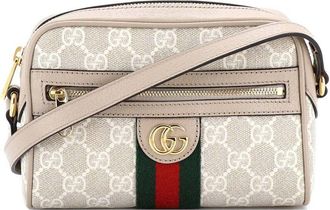 Gucci Beige Gg Coated Canvas Ophidia Shoulder Bag Mini (Authentic Pre-Loved)