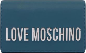 Love Moschino Clutch con logo - Blu