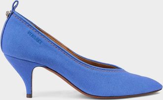 Versace 65mm Canvas Pointed-Toe Pumps