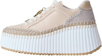 Chlo&eacute; Nama Wedge Sneakers - Dames - Sleehakken - Veelkleurig - 40 EU - Leer - Schoenen