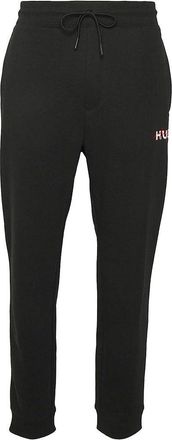 HUGO BOSS Mens Black Thick Cotton Drokko Logo Track Pants