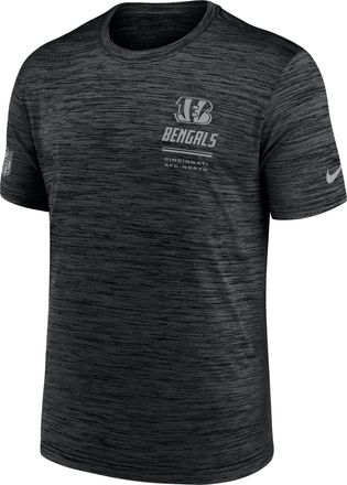 Nike Cincinnati Bengals Sideline Team Issue Velocity Nike Mens Dri-FIT NFL T-Shirt in Black | 02ER00A9A-7VD