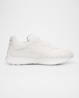 Alexander McQueen Mens Sprint Leather Runner Sneakers