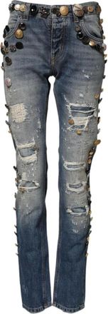 Dolce & Gabbana Dames, Jeans, Blauw, Maat: 3XS Denim