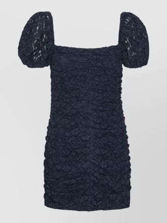 Rotate lace mini dress puff sleeves square neckline
