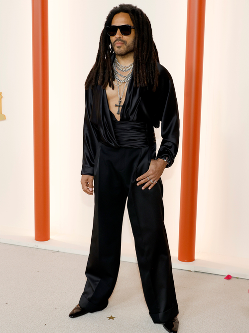 Lenny Kravitz in Saint Laurent at the Oscars 2023