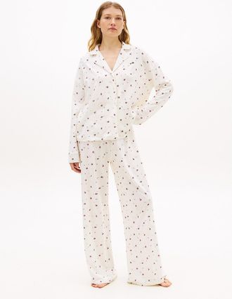 Tommy Hilfiger Womens Floral Print Jersey Sleep Pant - Multi - XL