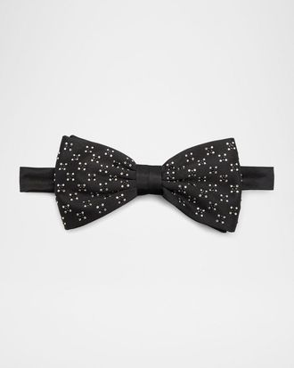 Stefano Ricci Men & apos;s Crystal-Embellished Silk Bow Tie