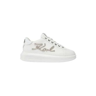 Karl Lagerfeld Schoenen, Dames, Wit, 36 EU, Leer, Kapri Signia Sneaker