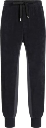 Dolce & Gabbana Cotton Terry Broeken - Heren - Sweatpants - Blauw - XL - Katoen - Broeken