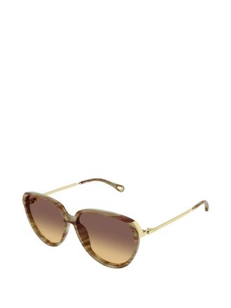 Chlo&eacute; CH0406S Gradient Lens Sunglasses - Brown