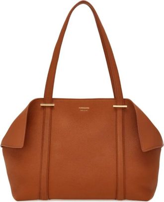 Ferragamo Brown Folded Medium Tote