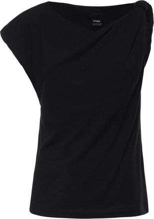 Pinko T-shirt - Dames - T-shirts - Zwart - M - Katoen - Tops