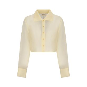 Khaite Shirts, female, Yellow, Size: M Jasen Top