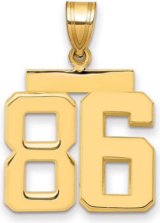 Diamond2Deal 14k Yellow Gold Medium Polished Number Charm Pendant